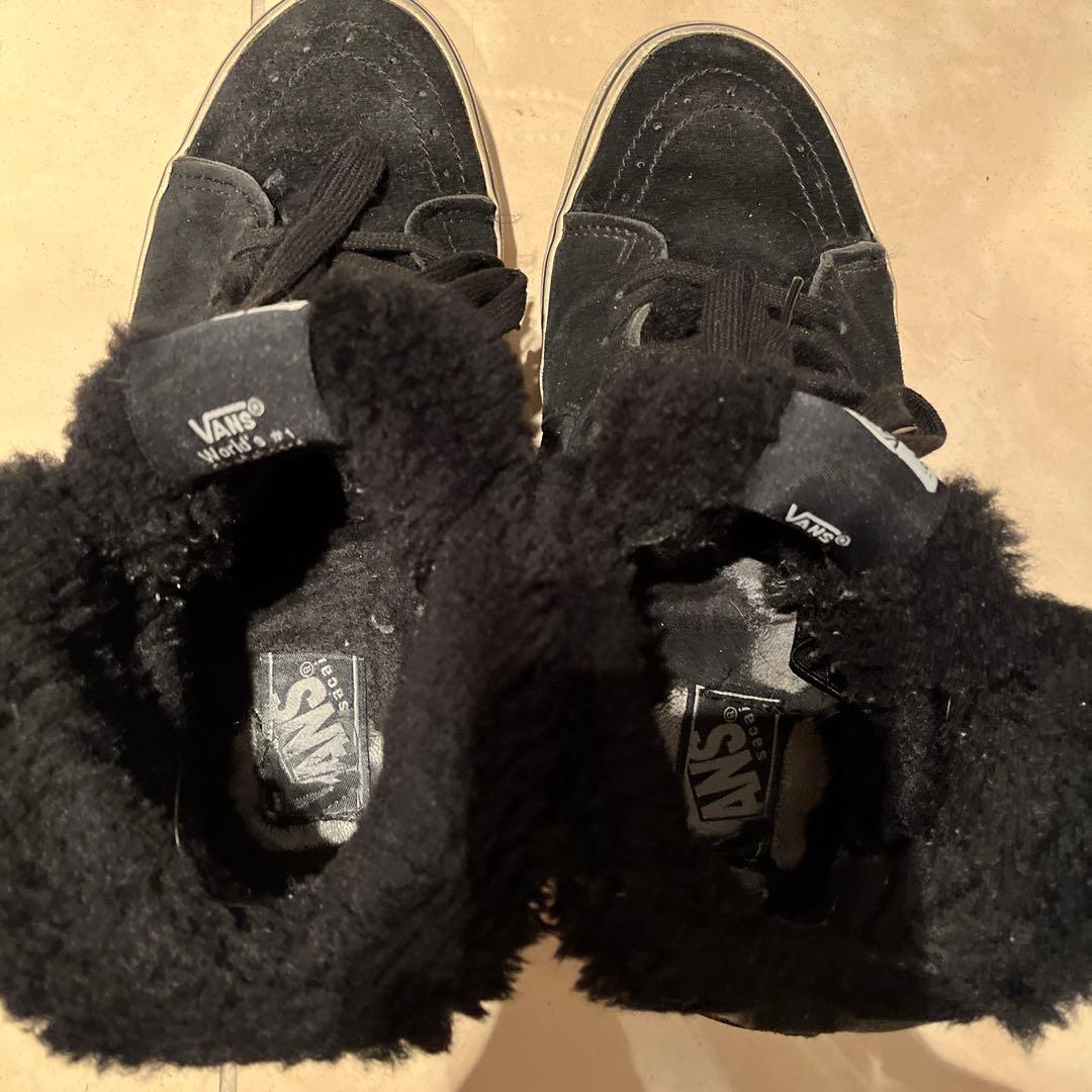 sacai×Vans ファー付き ブラックスニーカー - メルカリ