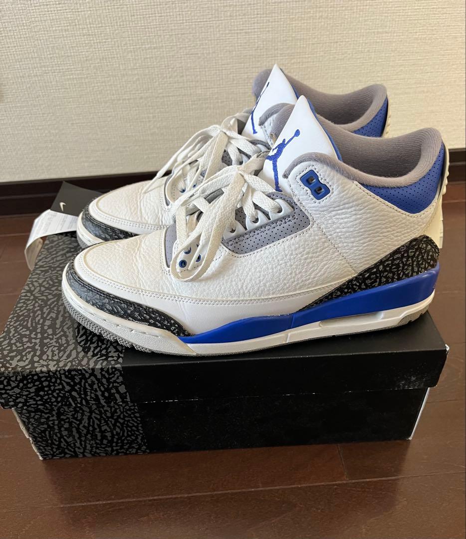 銀　Air Jordan 3 レトロ　27.5cm 美品