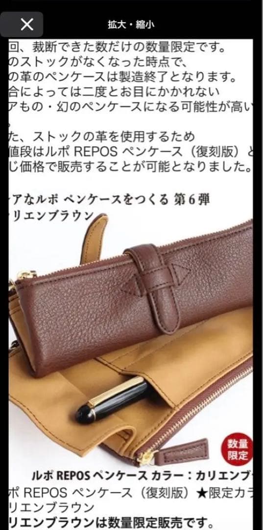 限定　レア　ルポペンケース カリエンブラウン プロジェクト】レアなルポ REPOS ペンケースをつくる | システム手帳