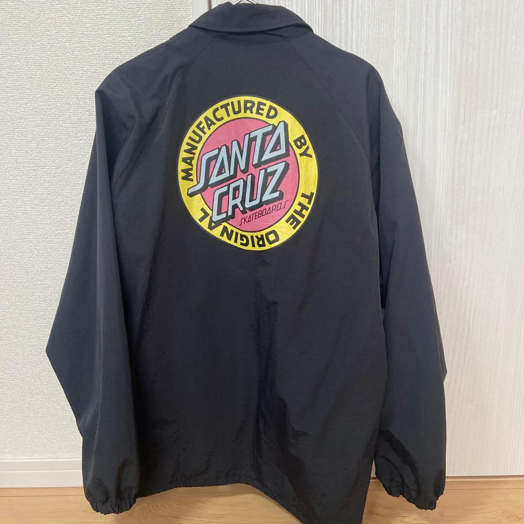 SANTA CRUZ ナイロンコーチジャケット ブラック - メルカリ