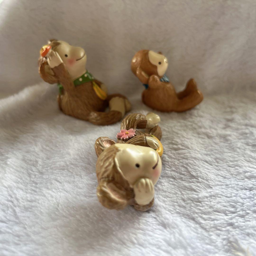 おさるさん 4個セット アニマル 置物 まとめ売り - メルカリ