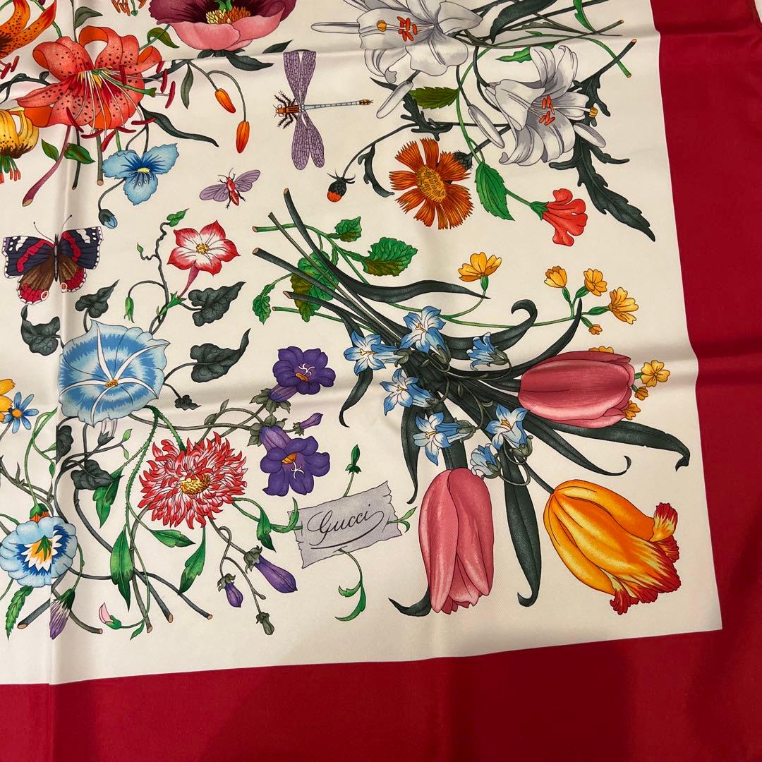 新品】 GUCCI スカーフ 花柄 フラワー カラフル 箱付 - メルカリ
