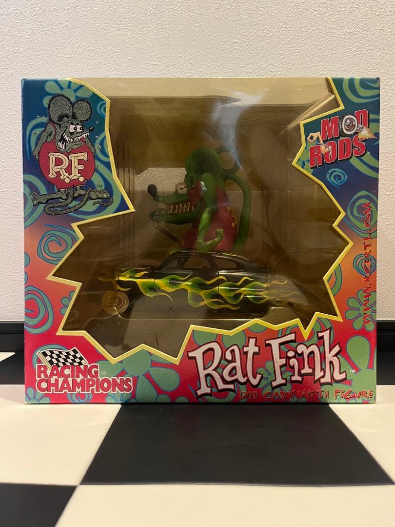 Racing Champions Rat Fink ラットフィンク 1/24 Racing Champions Rat Fink Die Cast Car W/ Figure 1940 Ford Woody 1