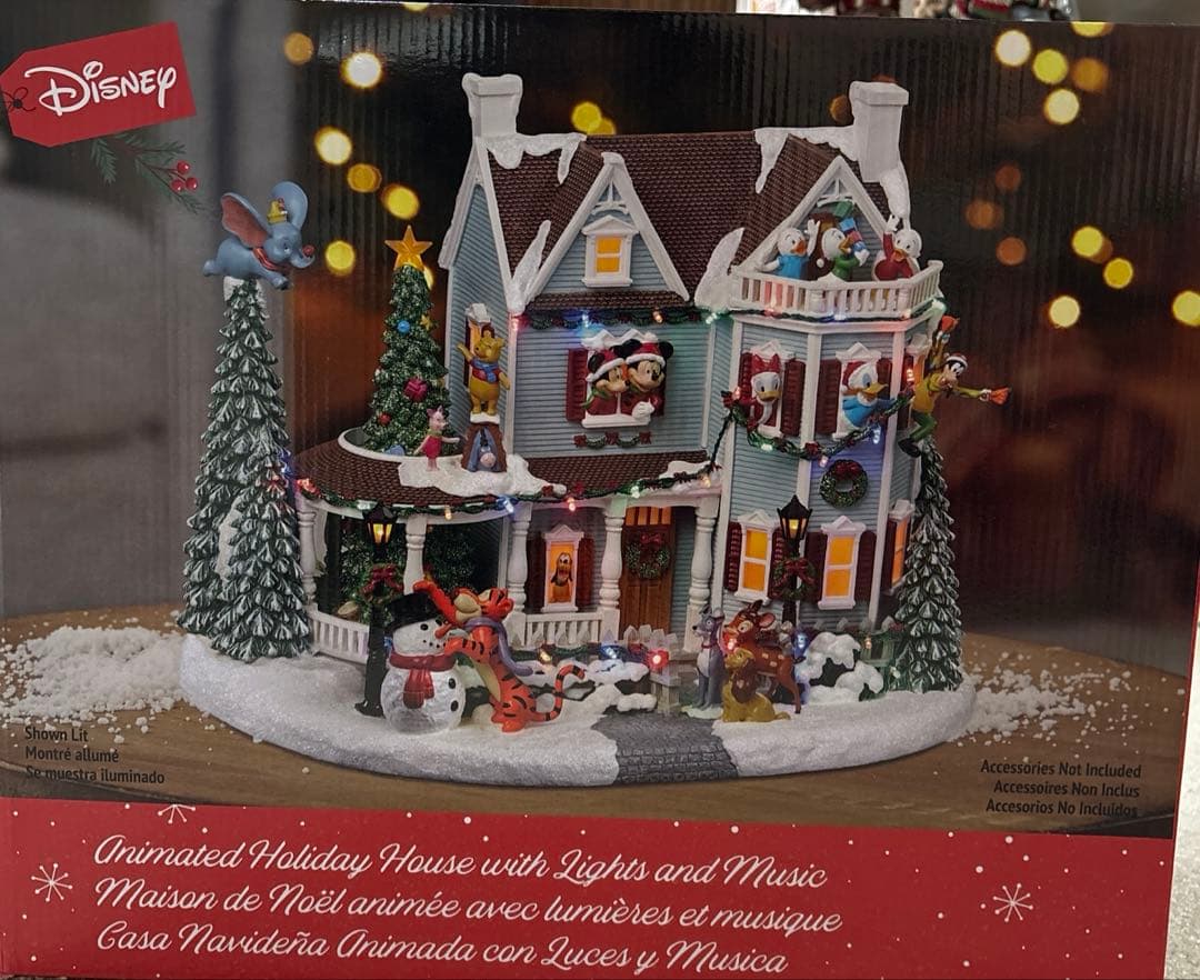 新品未使用ディズニー　Animated Holiday House Costco Disney Animated Holiday House with Lights and Music | Costco