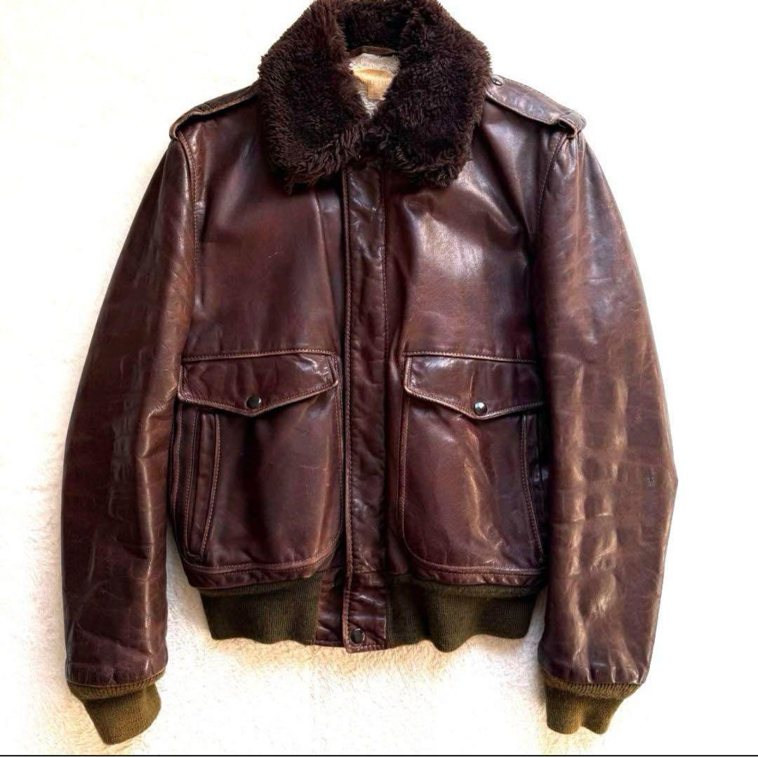 70s ショット G-1 40 フライトジャケット L ブラウン TALON - メルカリ