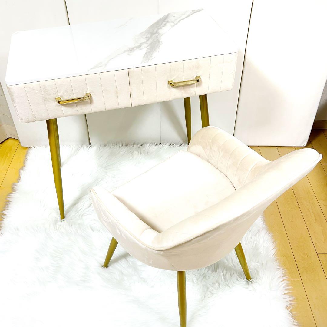 お姫様　鏡台 ドレッサー お姫系 化粧台収納 ベロア椅子 北欧風 オシャレ F＆I ドレッサー おしゃれ 値引キャンペーン 鏡台 化粧台 北欧風 お姫