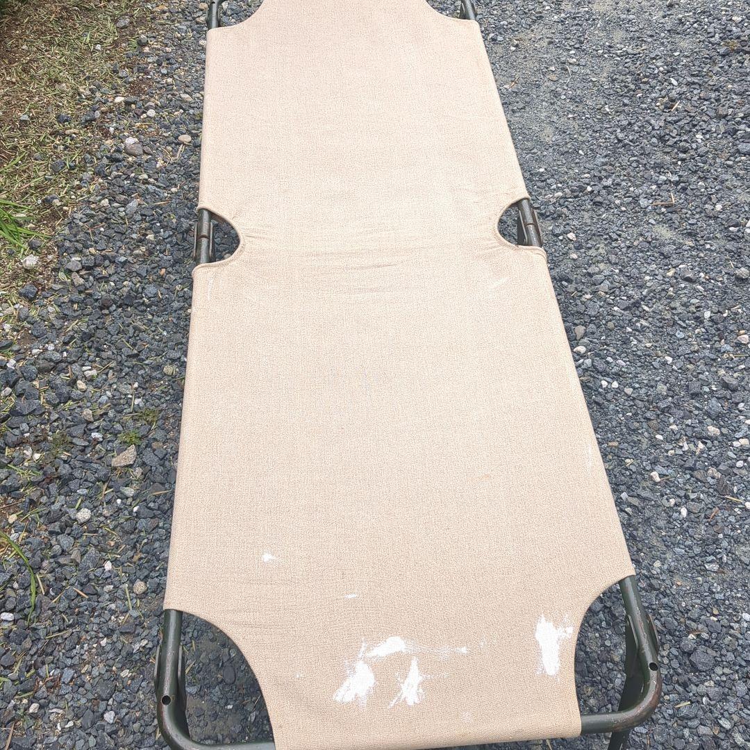 フランス軍　フィールドコットベッド　仏軍　折りたたみベッド フランス軍 フィールド コット・ベッド FULL SET マットレス、キャリア