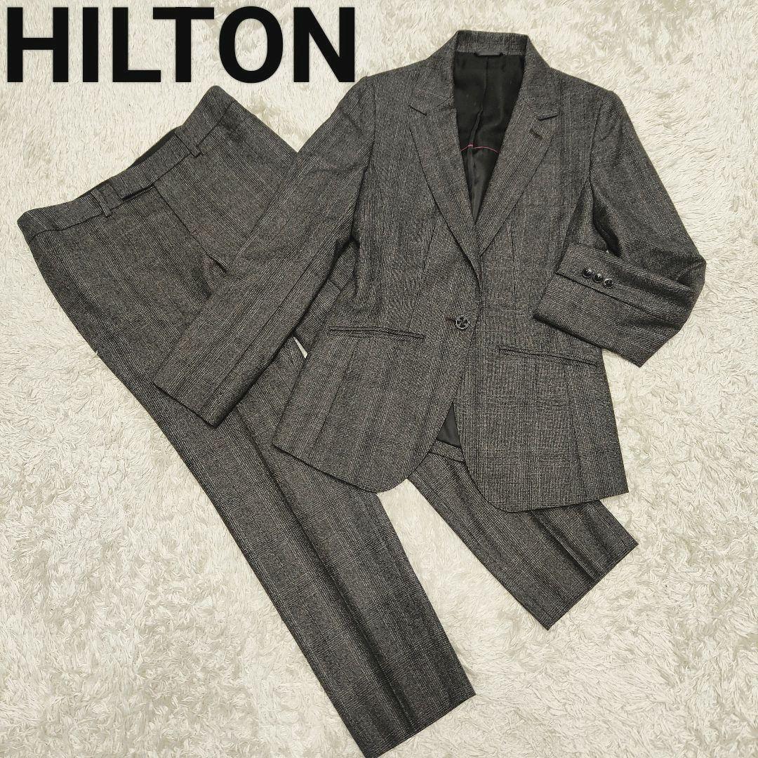 HILTON ヒルトン Marzotto パンツ スーツ セットアップ チェック