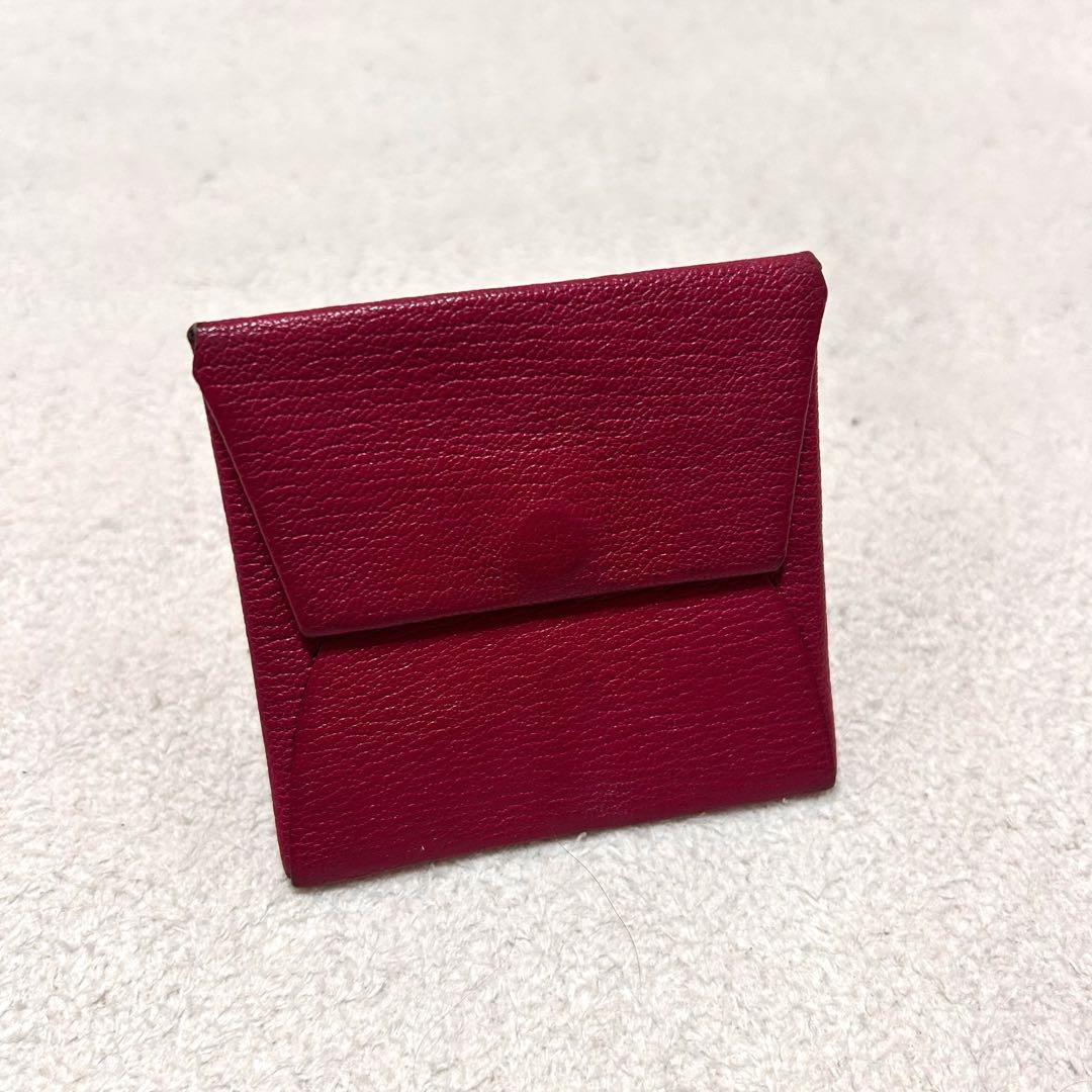 美品❗️ HERMES エルメス バスティア コインケース レッド系 Y刻印