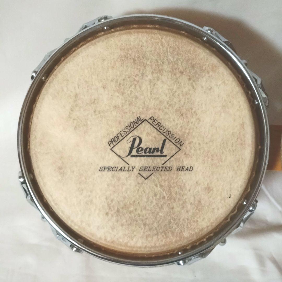 Pearl ホワイトウッドボンゴ スタンド セット BG-209W 本皮 パール