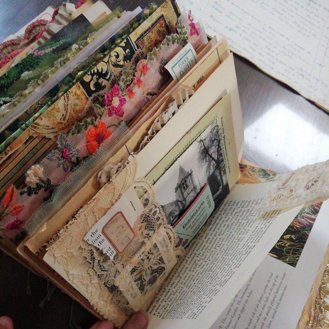 分厚ーーいジャンクジャーナル♡雑記帳 ヴィンテージ 植物 ブロカント