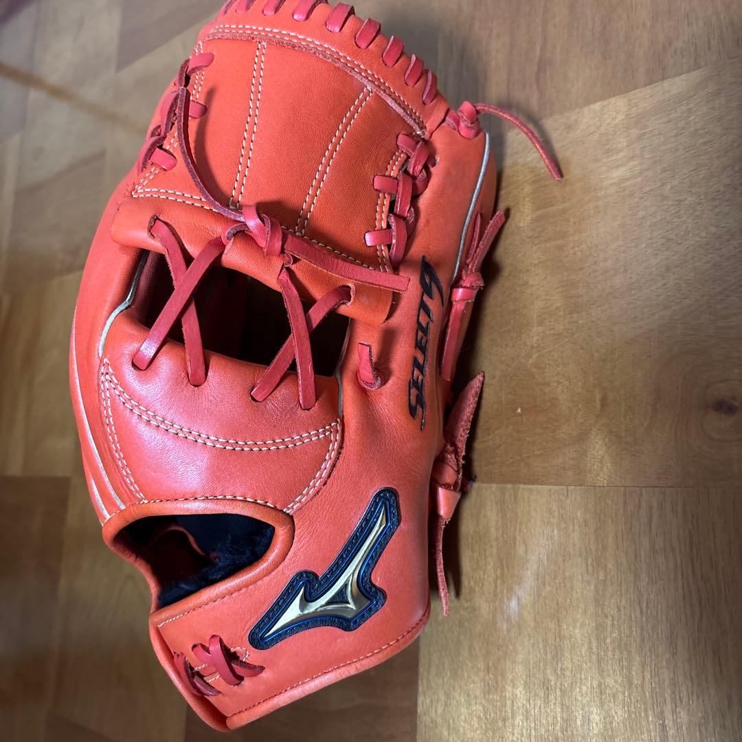 ミズノ セレクトナイン　軟式グローブ オレンジ 楽天市場】【送料無料】【mizuno(ミズノ)】 軟式用グラブ[少年用