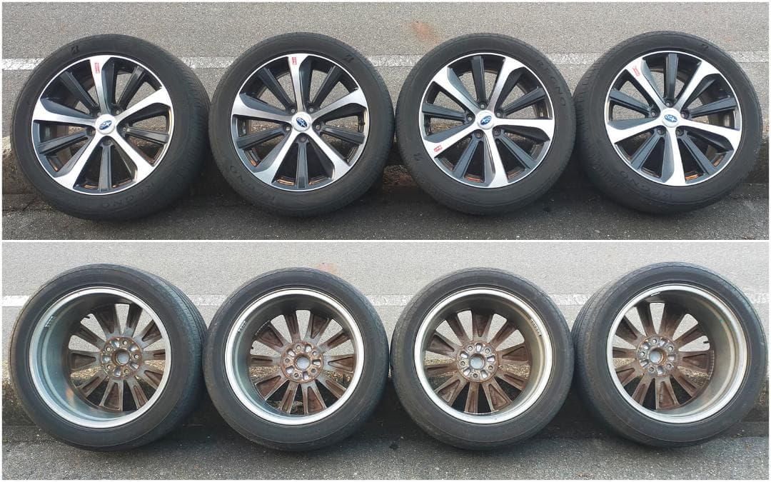 レガシィB4 (BN9) 純正ホイールとブリヂストン レグノGR-XⅡ4本セット