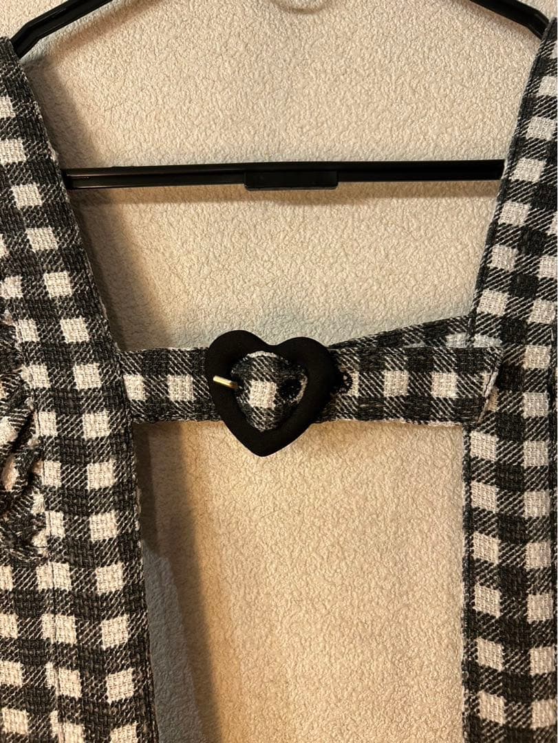 LIZLISA ギンガムツイードサスペンダー付スカパン - メルカリ
