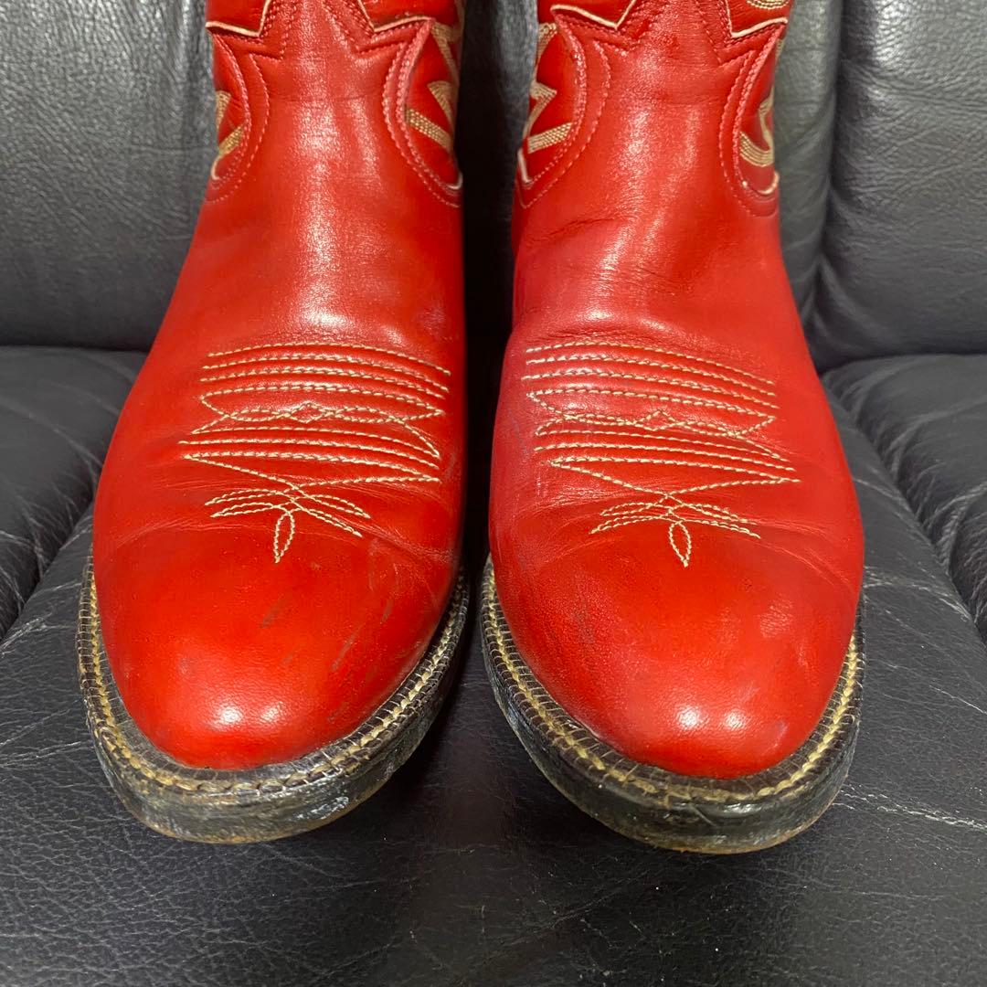 TONY LAMA トニーラマ ウエスタンブーツ レッド ヴィンテージ 80