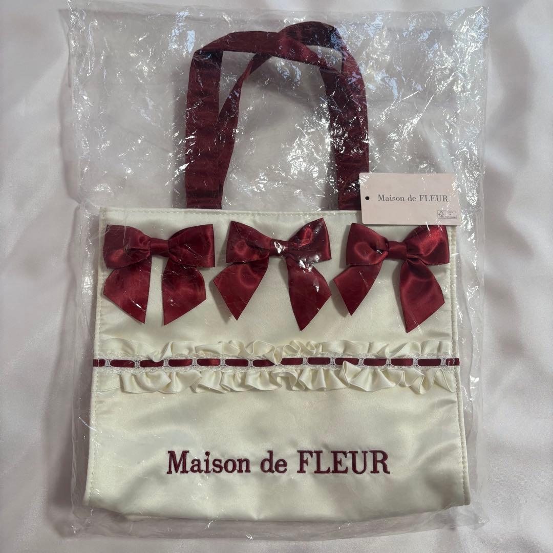 【新品未使用】Maison de FLEUR ショートケーキリボントートバッグ 1008A24H0021_x_a021.jpg