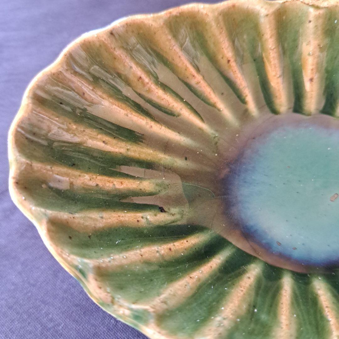 「ご成約者」です。 ご注意ください。 織部焼らしい青織部！ 4客セット