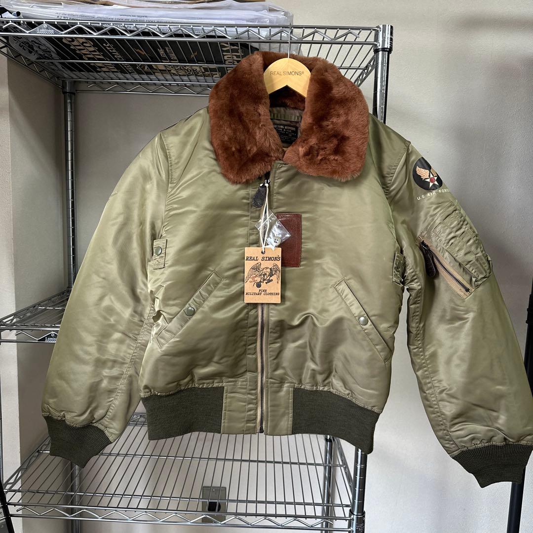 Sサイズ希少B-15B初期型 復刻 フライトジャケットREALSIMONS 新品