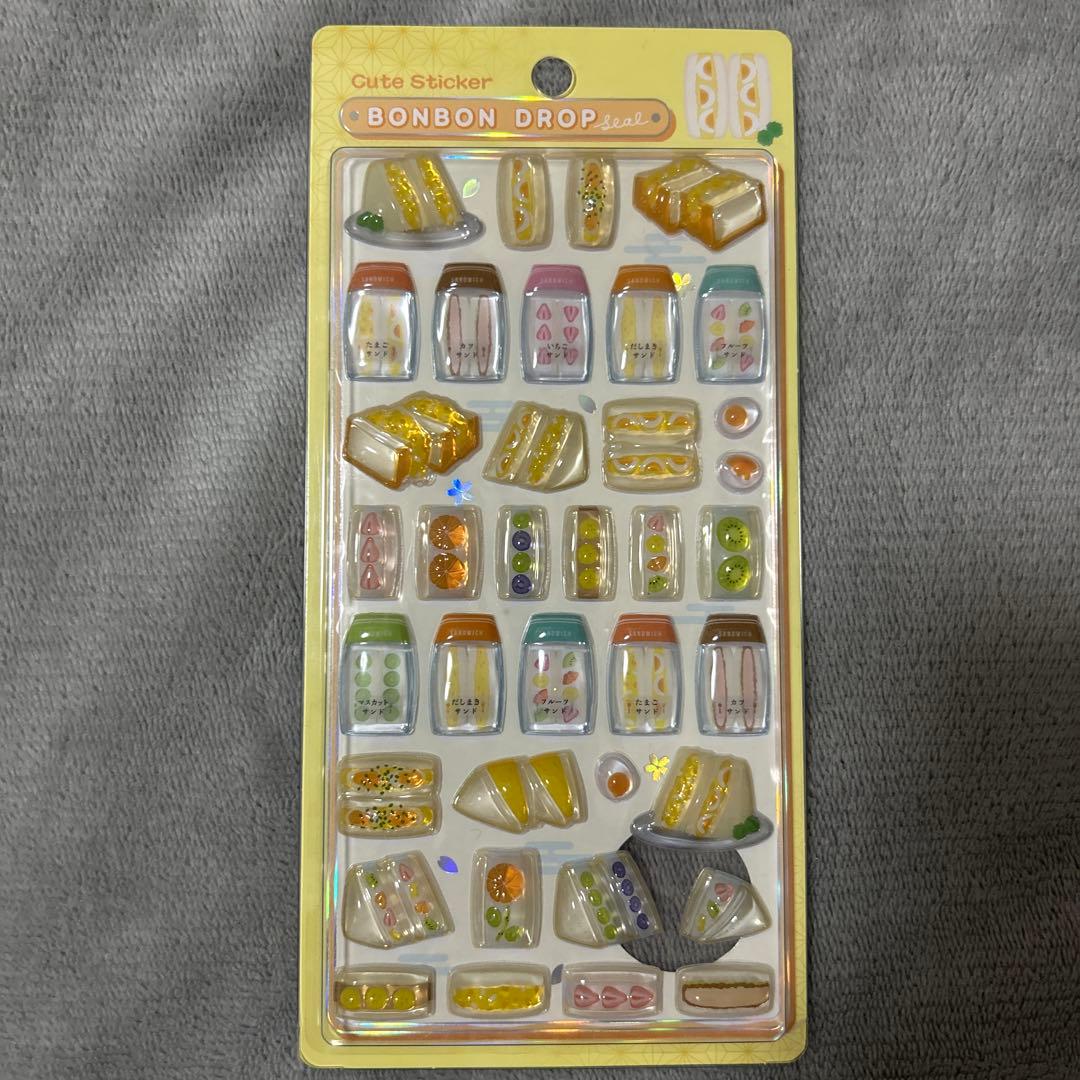 ボンボンドロップシール和柄3点セット たまごサンド 猫 だるま - メルカリ