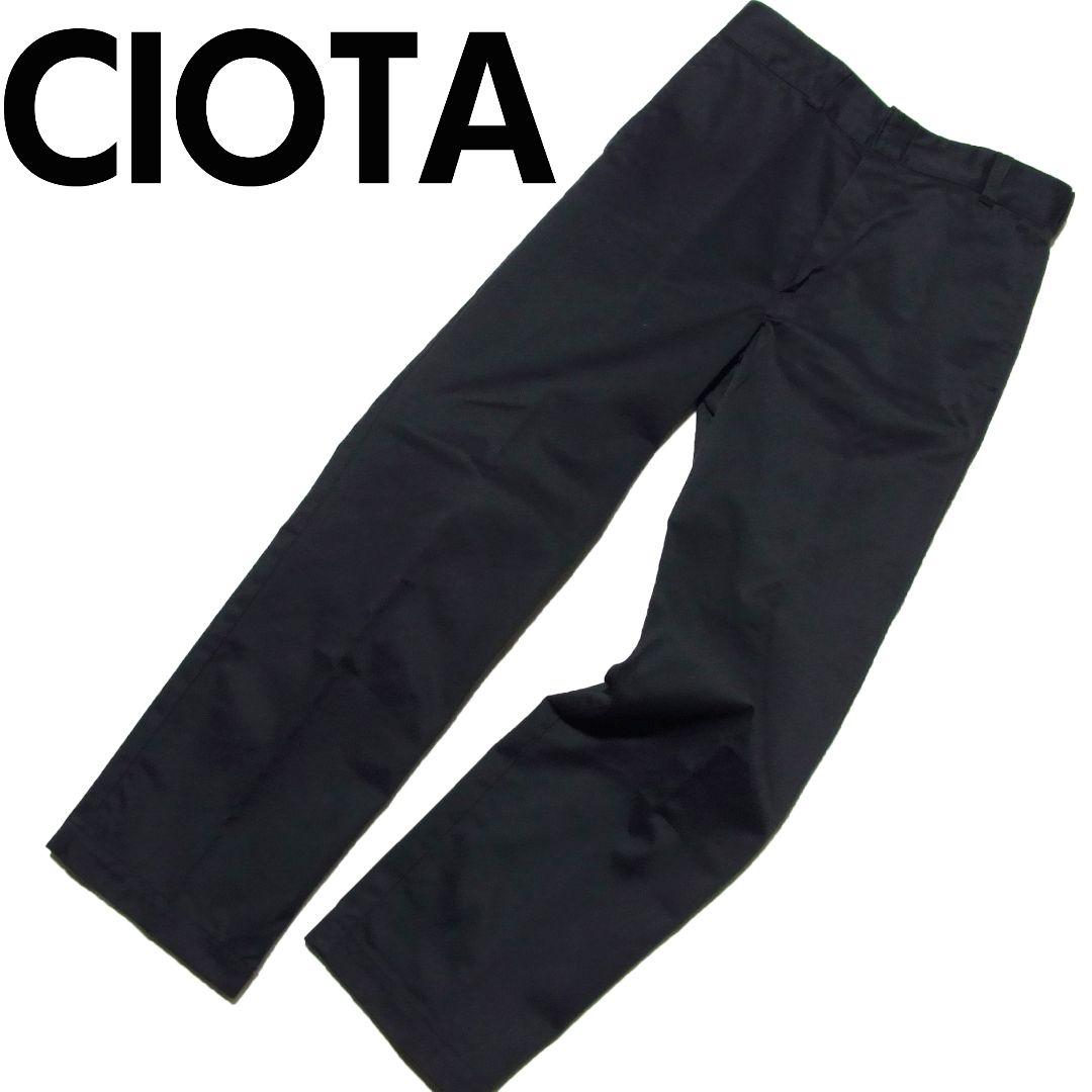 CIOTA シオタ スビンコットン ポリエステル ツイル ワークパンツ 3 黒 CIOTA/シオタ・スビンコットンポリエステルツイルワークパンツ | a