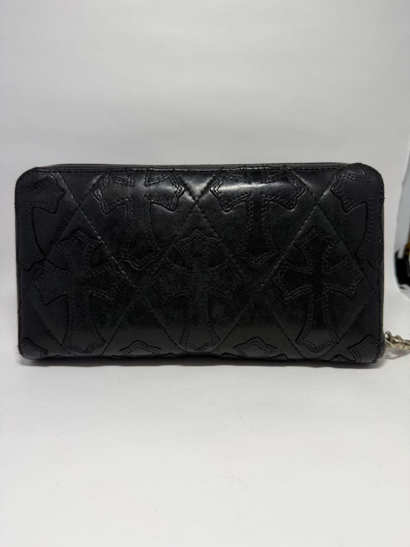 クロムハーツ CH長財布 キルティングブラックレザー インボイス原本