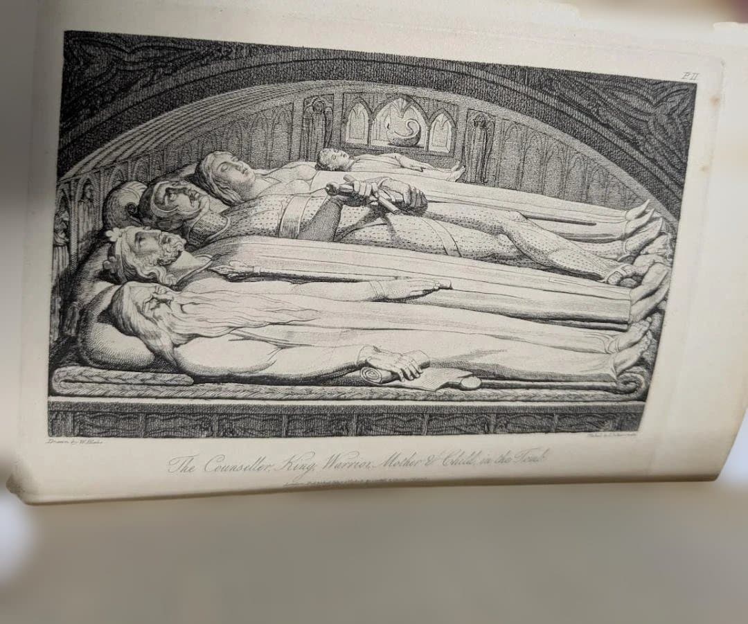 ☆希少 ☆ウィリアム・ブレイク☆挿画本 The Grave☆銅版画 13点☆