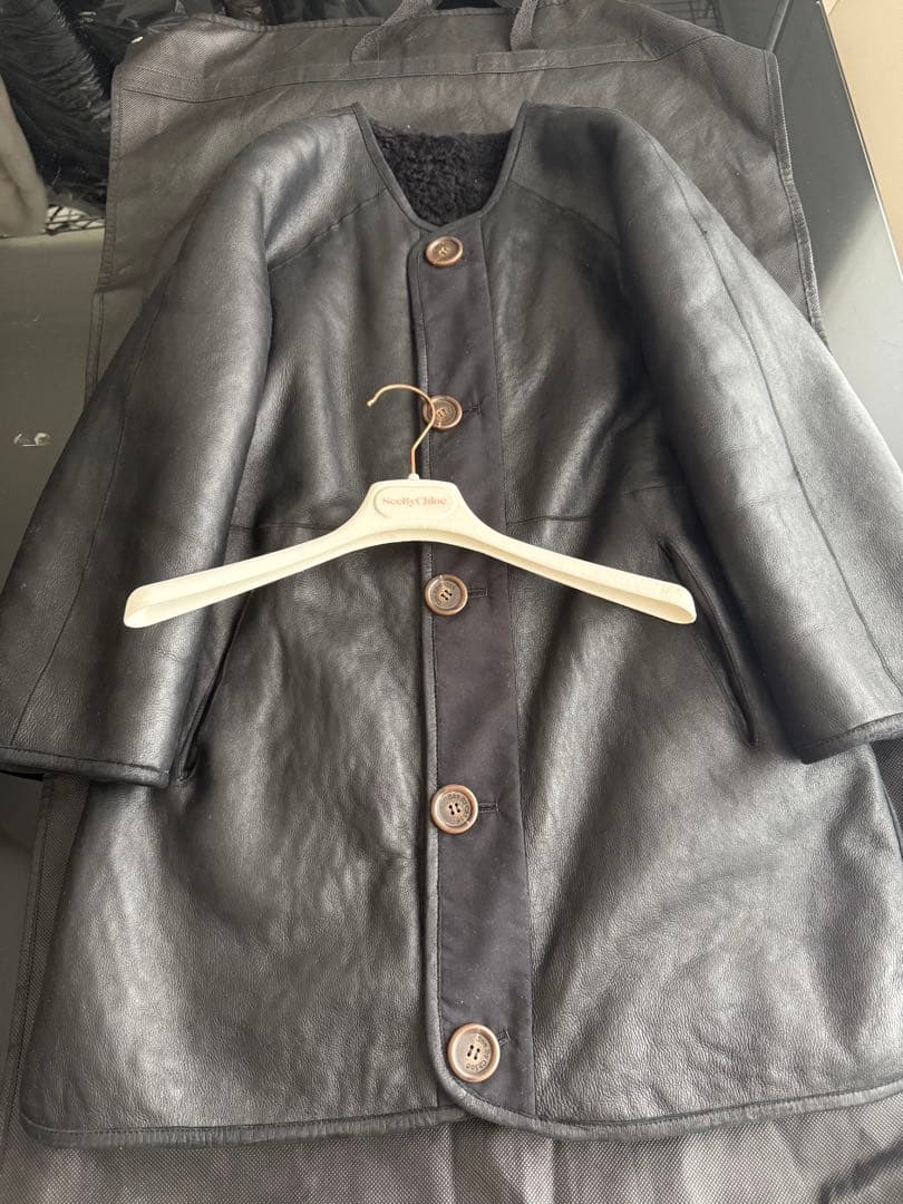 SEE BY CHLOE シーバイクロエ　羊革　ムートンコート Chloe（クロエ）ムートンコート 茶 サイズ:34(XXS位) レディース