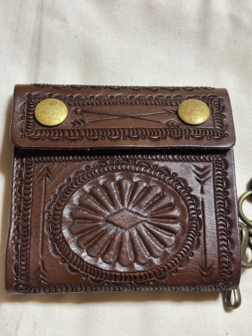 RRL カービングレザーウォレット RRL ダブルアールエル カービングレザー チェーンウォレット を通販