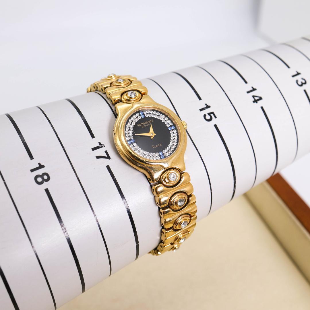 稼働 RAYMONDWEIL 腕時計 18KGP ラインストーン 1259 - メルカリ