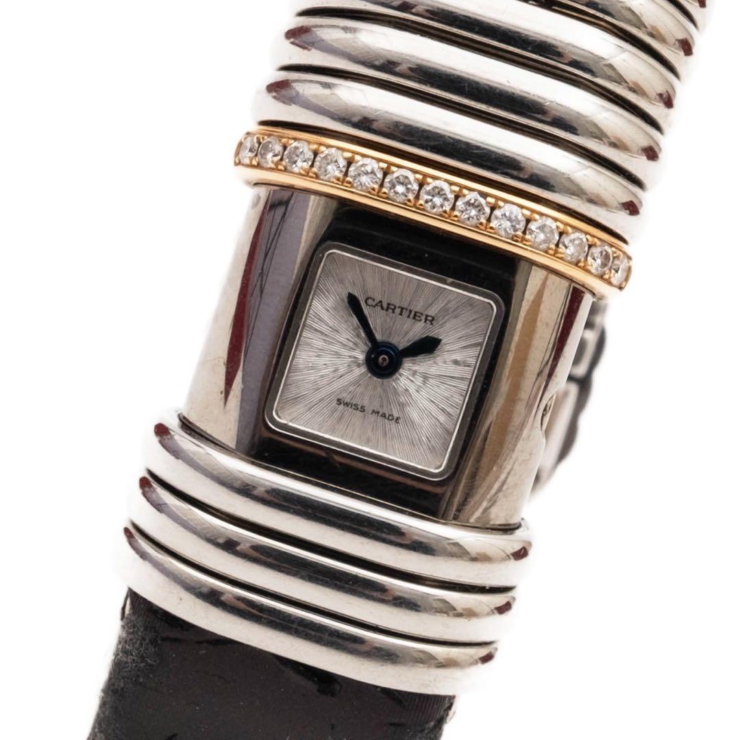 カルティエ CARTIER WT000830 デクラレーション ダイヤ 中古 Cartier】カルティエ デクラレーション WT000830 美品 ステンレス