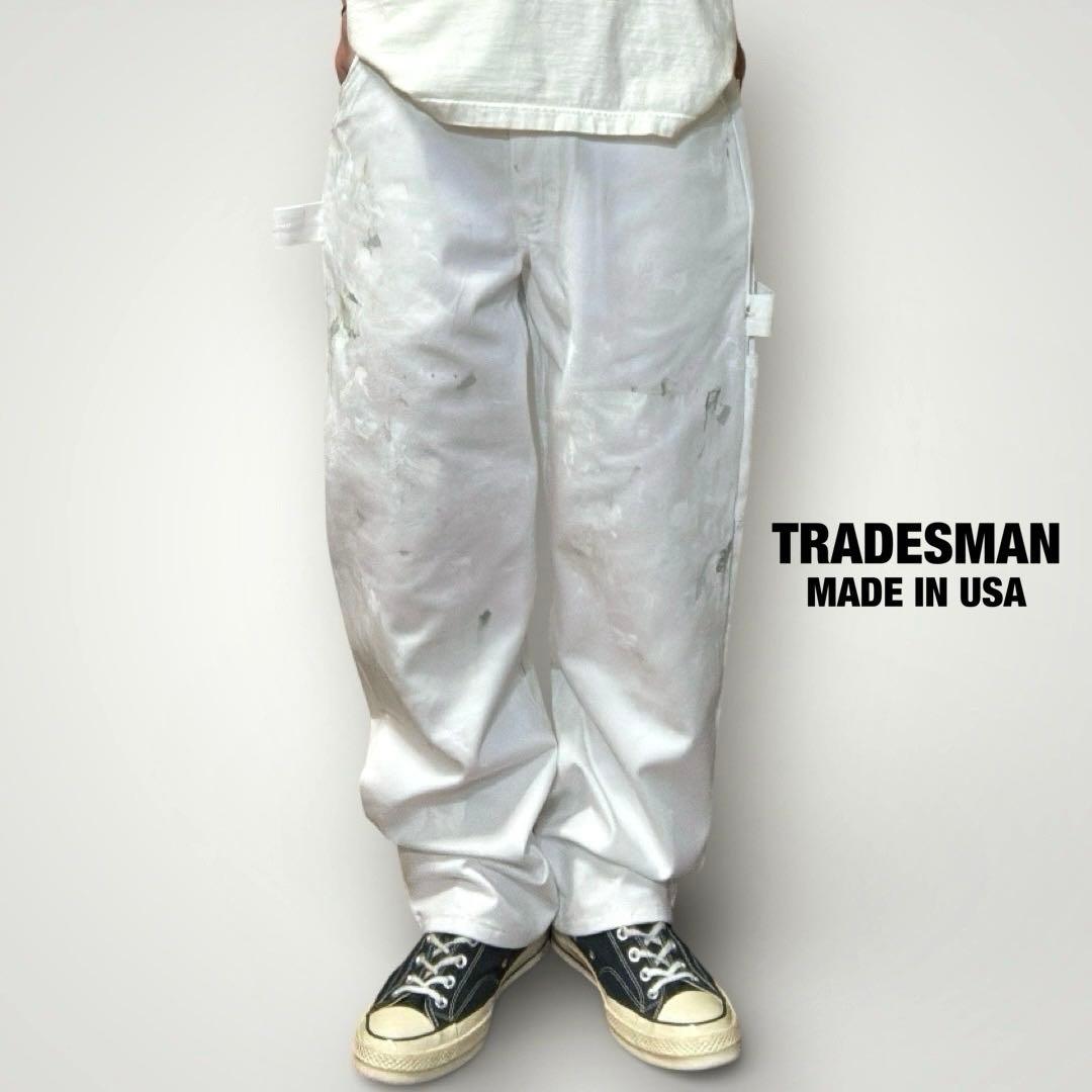 USA製 TRADESMAN デニムペインターパンツ 白 ペイント ペンキ - メルカリ