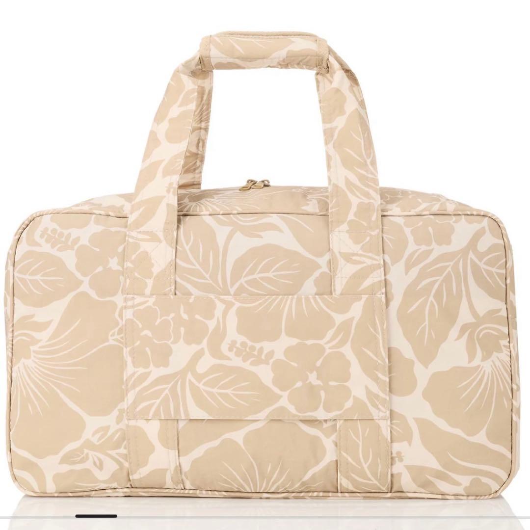 店舗完売品】アロハコレクション ベージュ ハイビスカス ボストン