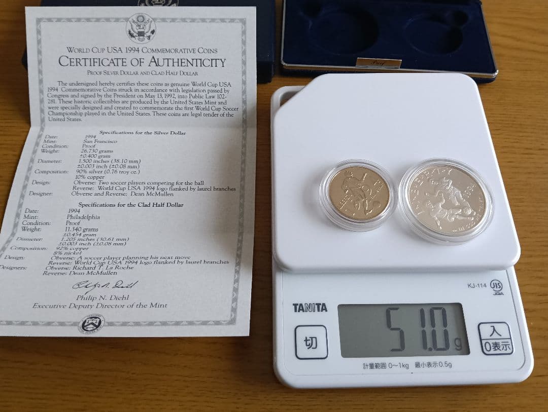 ☆掘り出し物！☆ FIFAワールドカップ記念（1994年）プルーフコイン