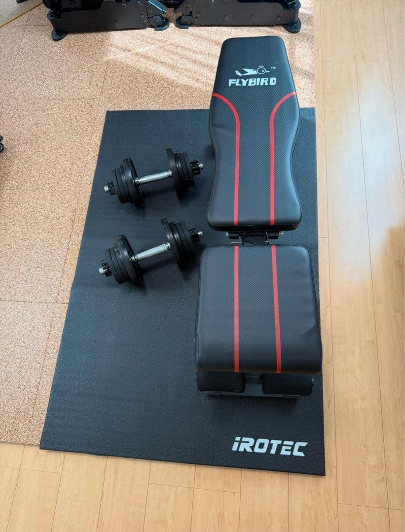 トレーニングベンチ ダンベル29kg マットセット irotec flybird トレーニングベンチ ダンベル29kg マットセット irotec flybird