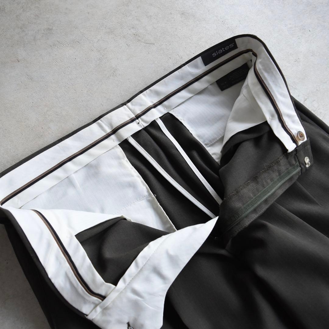 90s SLATES スレイツ ツータックスラックス ブラウン W36 L30 - メルカリ