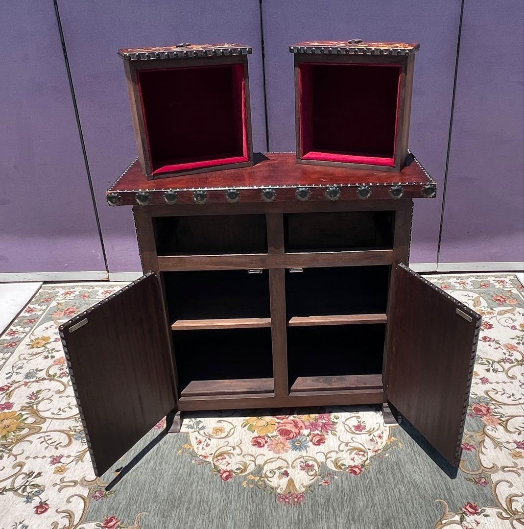 手描きの紋章付き木製タンスピールモーベル アルテサニア 作ったで