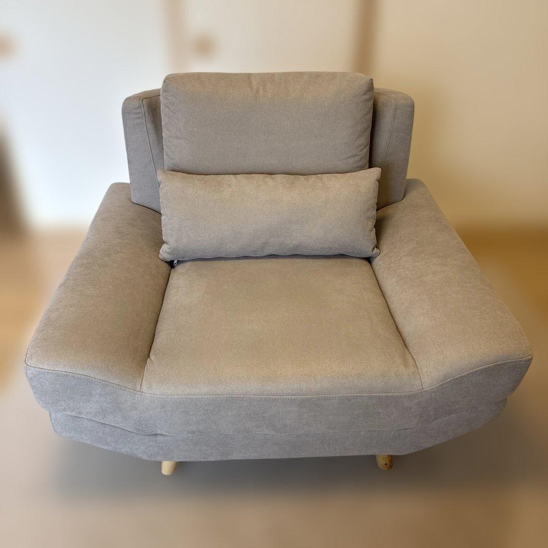 ソファ　1人掛けソファ ソファ 1人掛け PUダークブラウン