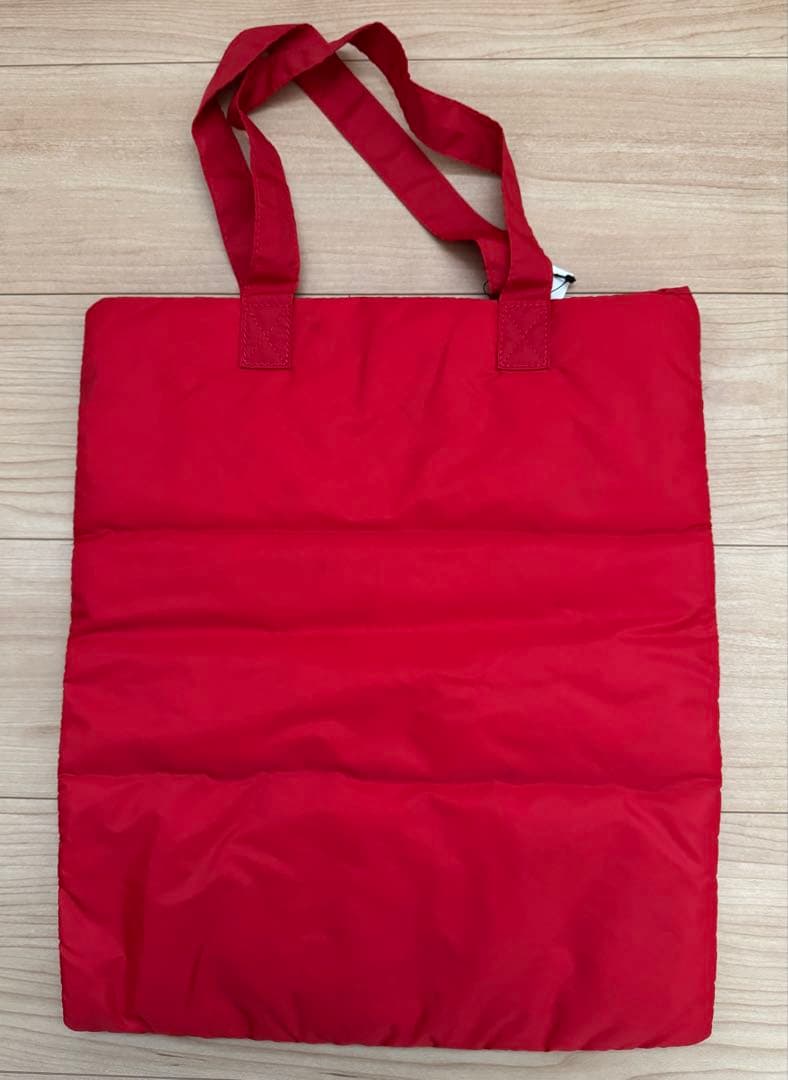 新品タグ付 コムデギャルソン ナイロン中綿トートバッグ 赤 レッド