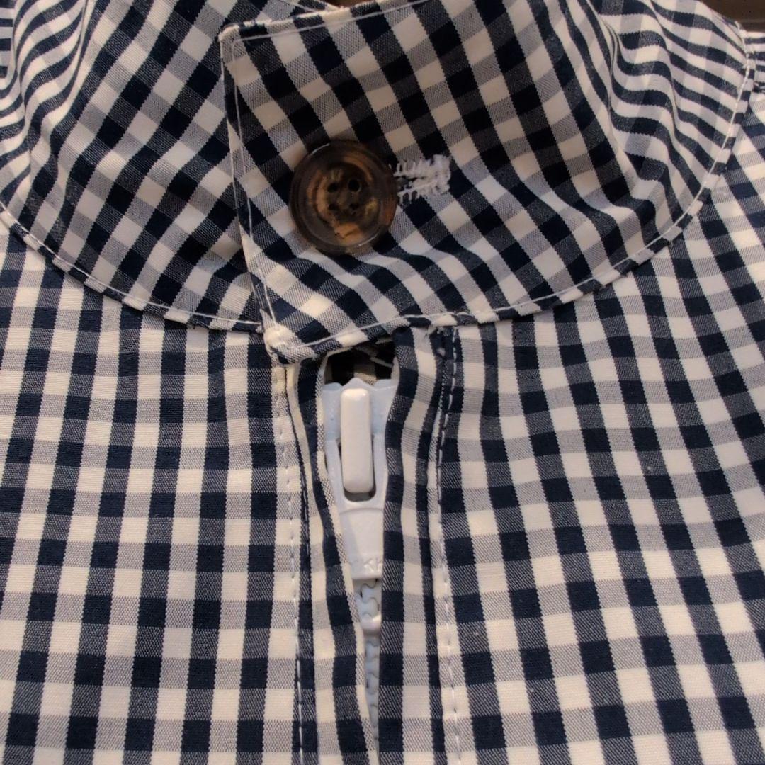 MAISON KITSUNÉ ネイビー・ホワイトチェック ブルゾン - メルカリ