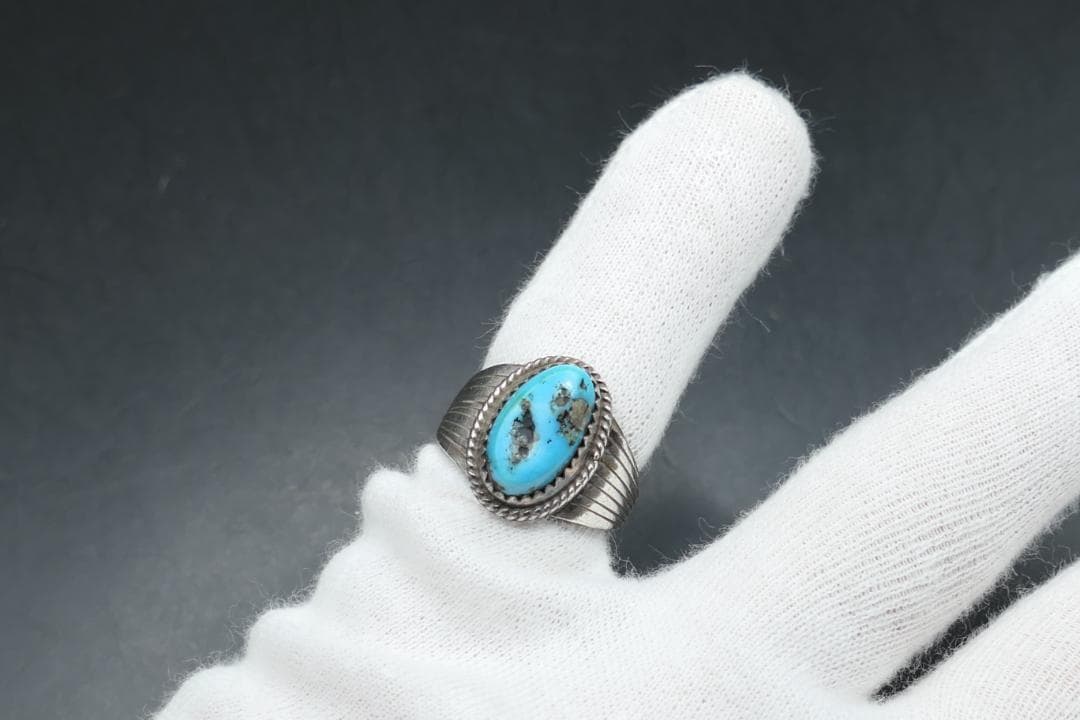 11号 ナバホ ランニングベアスタジオ ターコイズ リング RB 指輪