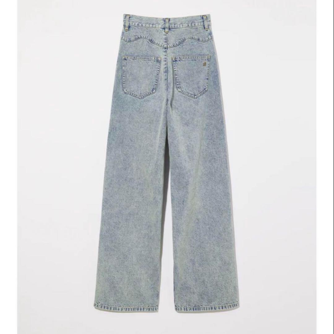 RUFFLE DETAIL DENIM PANTS Eaphi shortサイズ