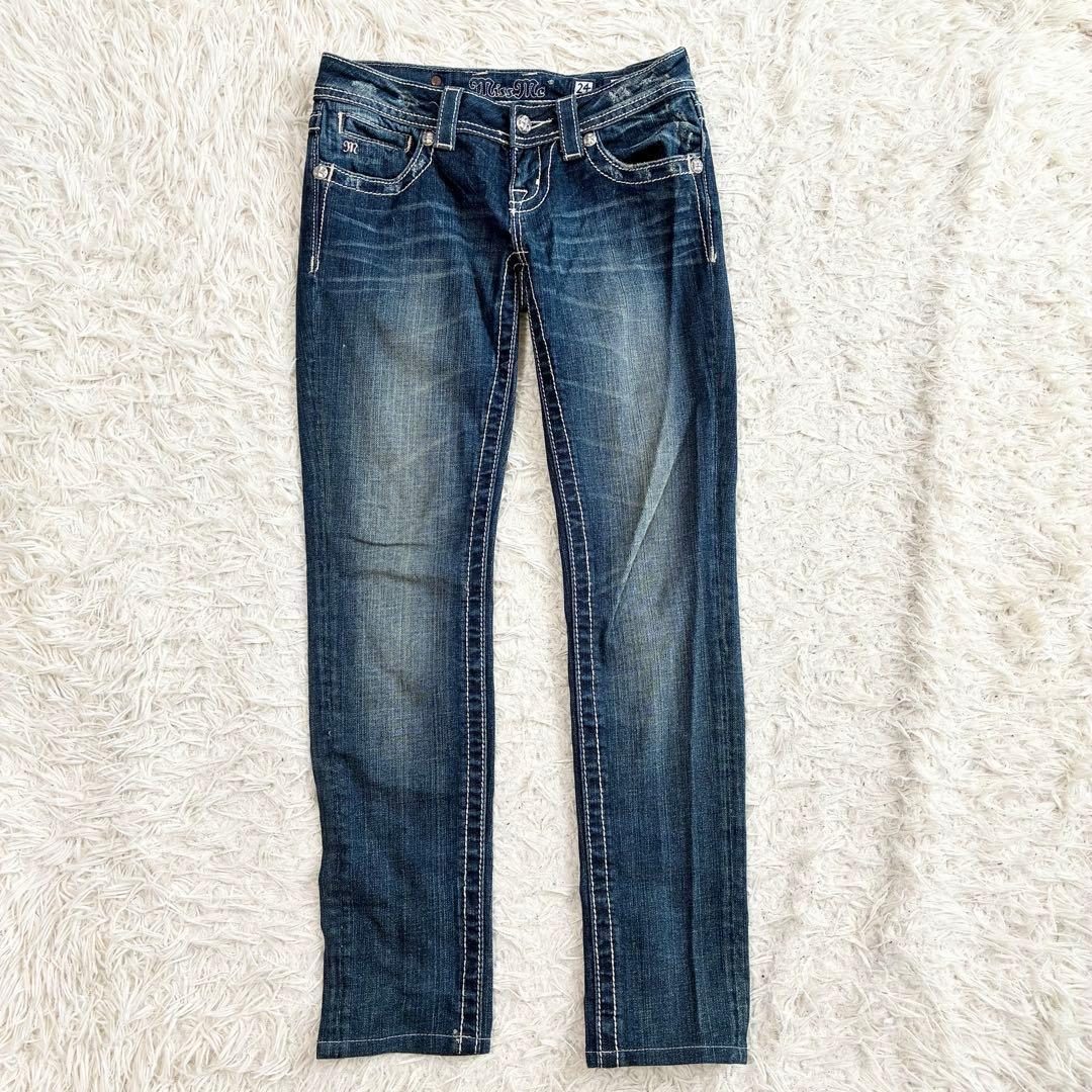 00s y2k miss me スキニー デニム 平成ギャル 十字架 サイズ24 - メルカリ