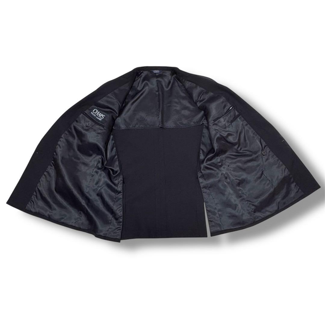 美品 ラルフローレン CHAPS ダブルテーラードジャケット 金ボタン L 紺