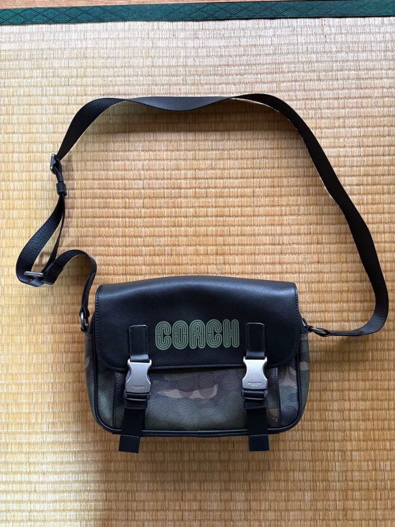 新品 COACH メンズバッグ ブロックド シグネチャー CC018 販