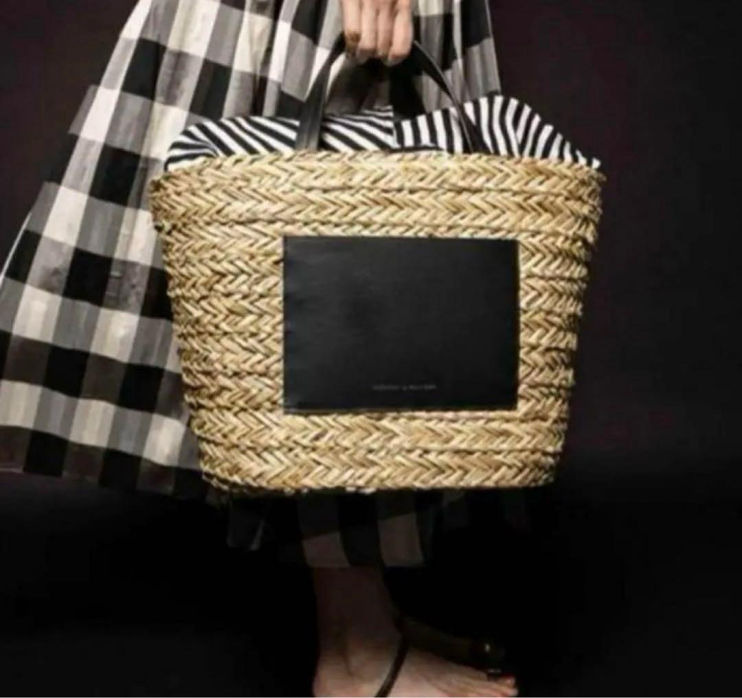 未使用品】ボーダーズアットバルコニー かごトートバッグ - メルカリ