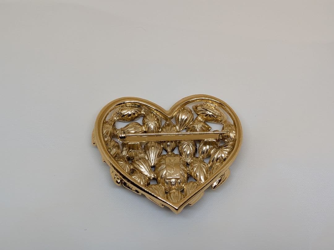 ヴィンテージ イヴ・サンローラン ブローチ イヤリング セット ハート