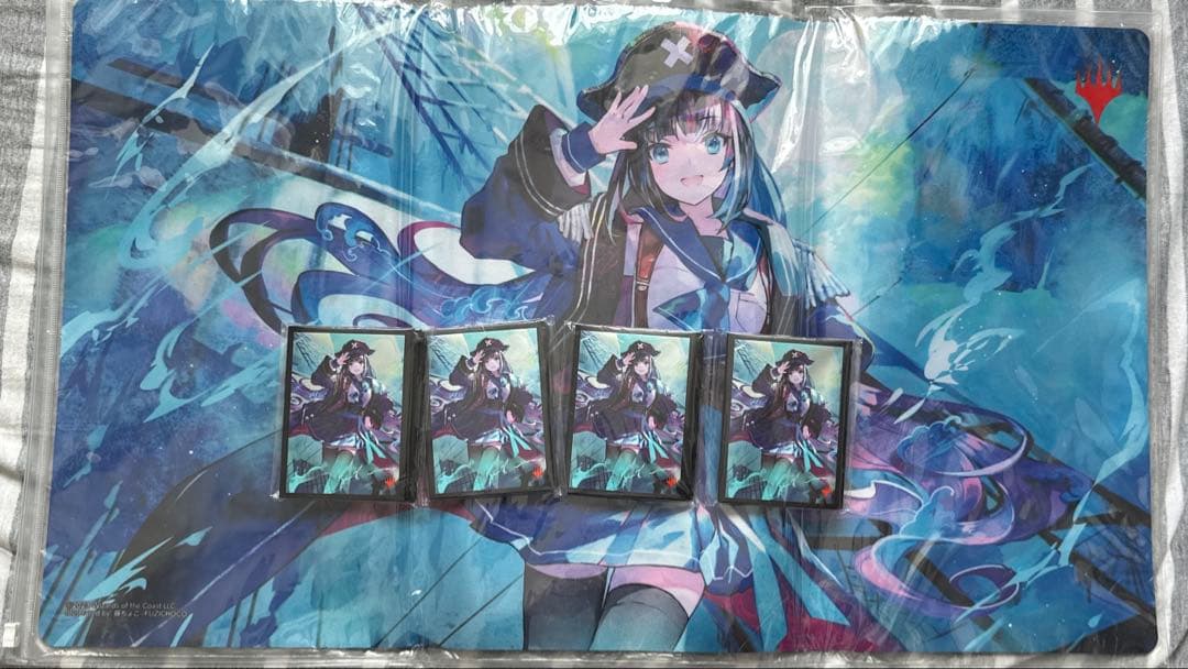 今週限定 幽体の船乗り プレイマット スリーブ80枚 MTG】じゃんけん大会で勝ち、藤ちょこ先生イラストの幽体の船乗り