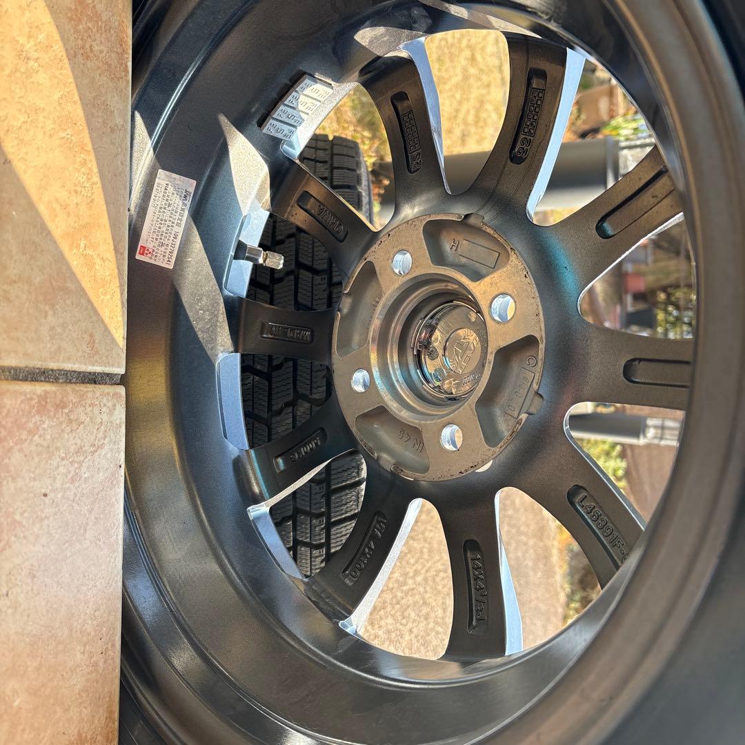 155.65R14 GOODYEARホイールナットセット美品中古スタッドレス