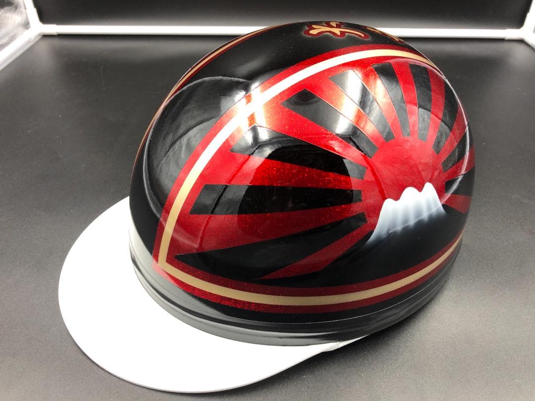 コルク半 カスタム 富士日章 三つボタン 黒赤 ラメ 高級クリヤ送料無料