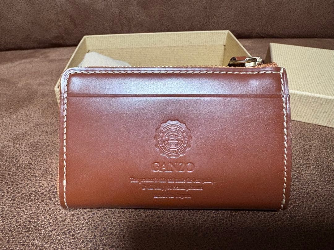 GANZO Lファスナー小銭入れ CORDOVAN AUTHENTIC(コードバン オーセンティック) Lファスナー小銭